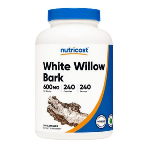 Nutricost, White Willow Bark Capsules, 600 Mg, 240 Count
