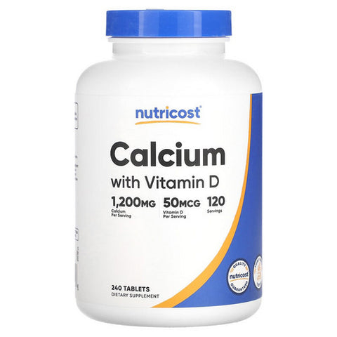 Nutricost, Calcium Vitamin D3 Tablets, 600 Mg/25 Mcg, 240 Count