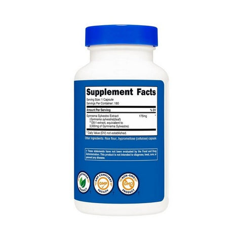 Nutricost, Gymnema Sylvestre Extract Capsules, 3,500 Mg, 180 Count