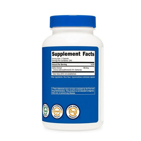 Nutricost, Saffron Extract Capsules, 88.5 Mg, 240 Count