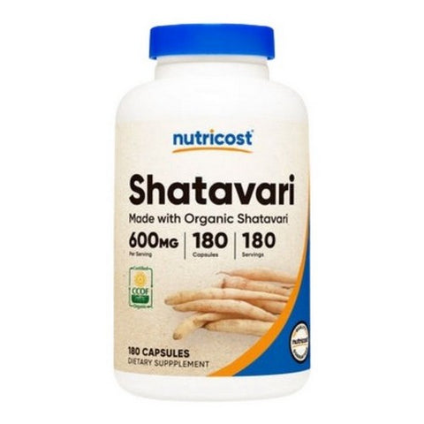Nutricost, Organic Shatavari Capsules MWO, 600 Mg, 180 Count