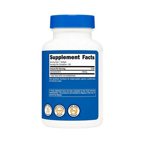 Nutricost, CoQ10 Softgels, 100 Mg, 120 Count