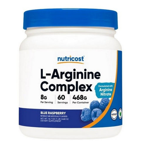 Nutricost, L-Arginine Complex Powder Blue Raspberry, 60 Servings