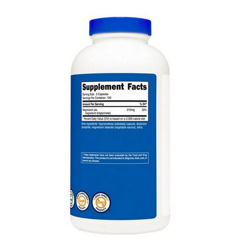 Nutricost, Magnesium Glycinate, 210 Mg, 60 Caps
