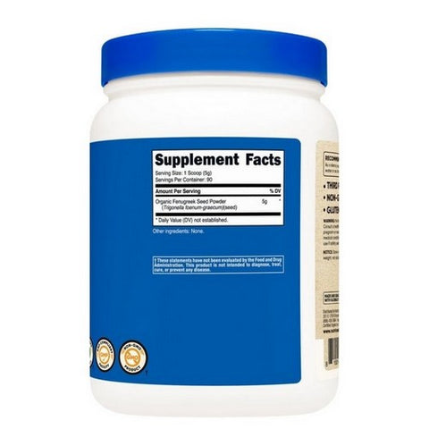 Nutricost, Organic Pantry Fenugreek Powder, 1 Lb