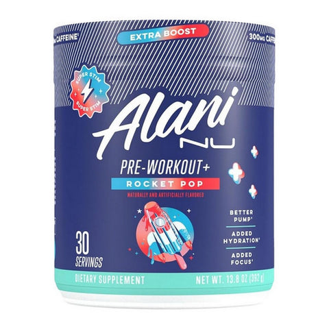 Pre Workout With Extra Boost Rocket Pop 13.8 Oz by Alani Nu