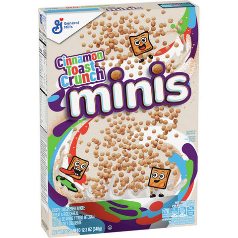 General Mills, Cinnamon Toast Crunch Minis Breakfast Cereal, 12.3 Oz (Case Of 12)