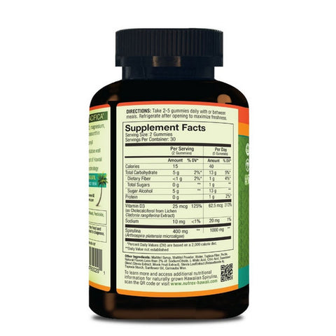 Nutrex Hawaii, Hawaiian Spirulina Gummies, 60 Count