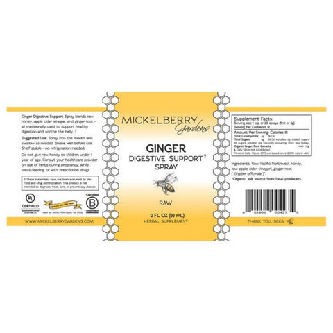 Mickelberry Gardens, Ginger Digestive Support Spray, 2 Oz