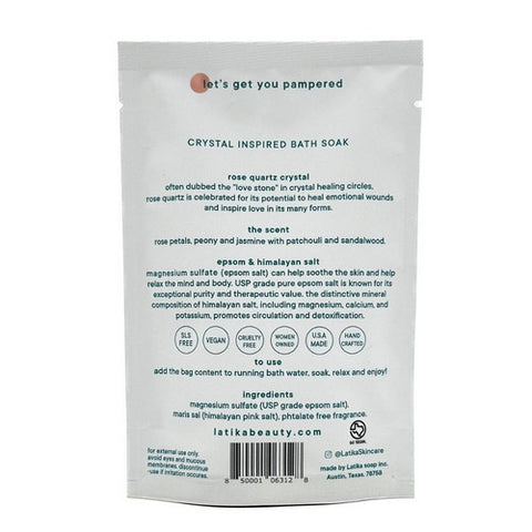 Latika Soap, Geode Bath Soak Rose Quartz, 4 Oz