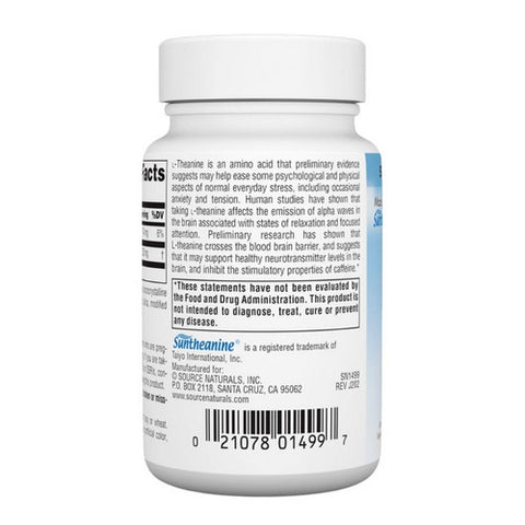 Source Naturals, L-Theanine, 200 mg, 60 Tabs