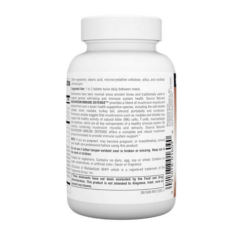 Source Naturals, Mushroom Immune Defense, 60 Tabs