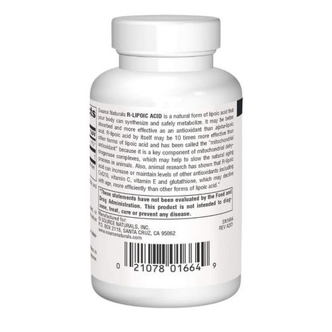 Source Naturals, R-Lipoic Acid, 100 MG, 60 Tabs