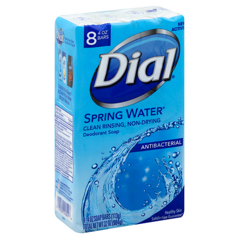 Dial, Dial Spring Water Antibacterial Deodorant Bath Soap, 32 Oz (Case Of 4)