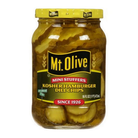 Mini Stuffers Hamburger Dill Chips 16 Oz (Case Of 12) by Mt. Olive