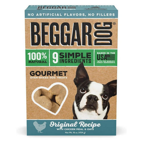 Natural Gourmet Dog Biscuits Original Recipe with Chicken Meal And Oats 16 Oz (Case Of 6) by Beggar Dog Biscuits