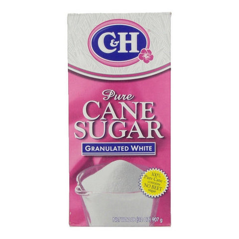 Pure Cane Granulated White Sugar 2 Lbs (Case Of 24) by C & H