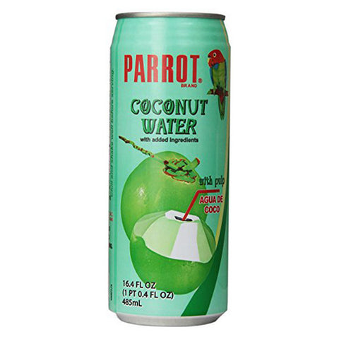 Parrot, Sun Hing Foods Coconut Water with Pulp, 16.6 Oz (Case Of 24)