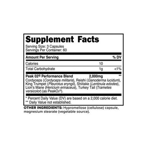 Primaforce, Peak O2 Ultimate Mushroom Blend, 2000 Mg, 180 Caps