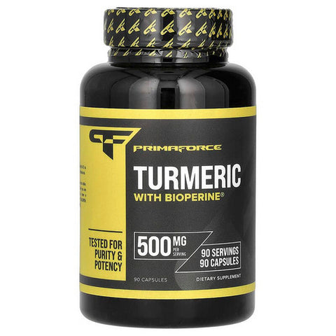 Primaforce, Turmeric Capsules, 500 Mg, 90 Caps