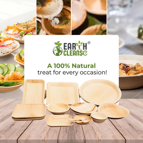 Earth Cleanse, Areca Palm Leaf Bowls Round 6-Inch, Pack of 500