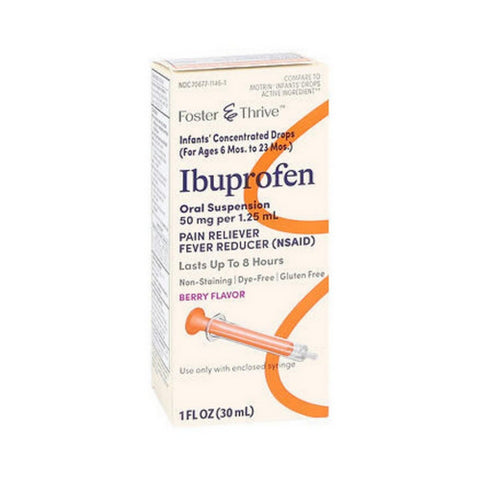 Ibuprofen Infants' Concentrated Drops Dye Free Berry 1 Oz by Foster And Thrive