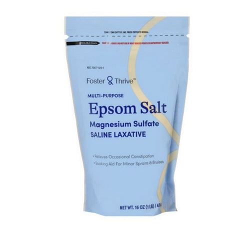 Foster And Thrive, Multi-Purpose Epsom Salt Magnesium Sulfate, 16 Oz