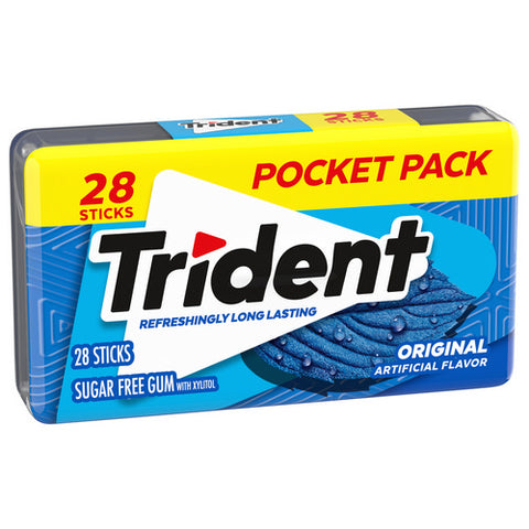 Trident, Gum Original Pocket Pack Sugar Free, 28 Count (Case Of 6)