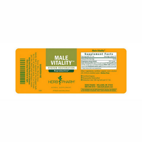 Herb Pharm, Male Sexual Vitality Tonic, 4 Oz