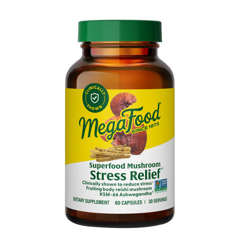 MegaFood, Superfood Mushroom Stress Relief, 60 Capsules