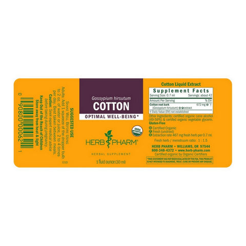 Herb Pharm, Cotton Root Bark Extract, 1 Oz