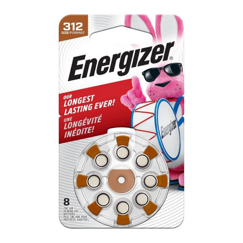 Energizer, Hearing Aid Batteries Size 312, 8 Count