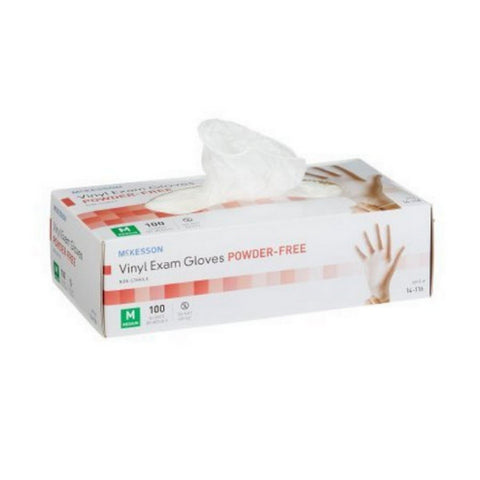 Vinyl Exam Gloves Synthetic Powder Free 100 Count by McKesson