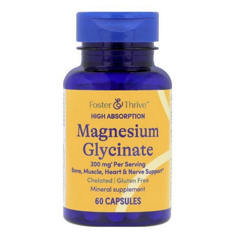Foster And Thrive, Magnesium Glycinate, 200 Mg, 60 Caps