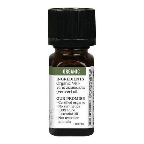 Aura Cacia, Aura Cacia Organic Vetiver Essential Oil, 0.25 Oz