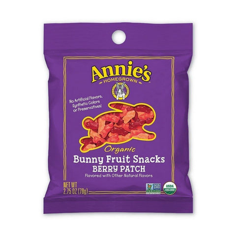 Annie's Homegrown, Organic Berry Patch Bunny Fruit Snacks, 2.75 Oz