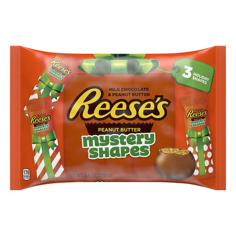 Reese's, Christmas Candy Mystery Shapes Milk Chocolate & Peanut Butter Bag, 9.6 Oz (Case Of 24)