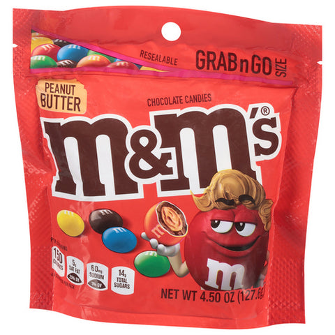 M&M, Peanut Butter Chocolate Candies, 4.5 Oz (Case Of 8)