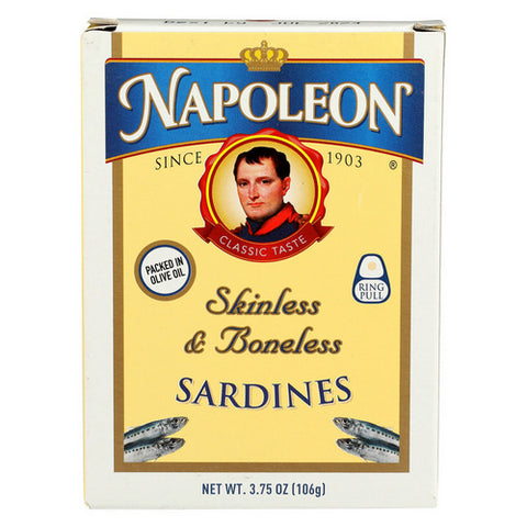 Napoleon Co, Skinless Boneless Sardines, 3.75 Oz (Case Of 12)
