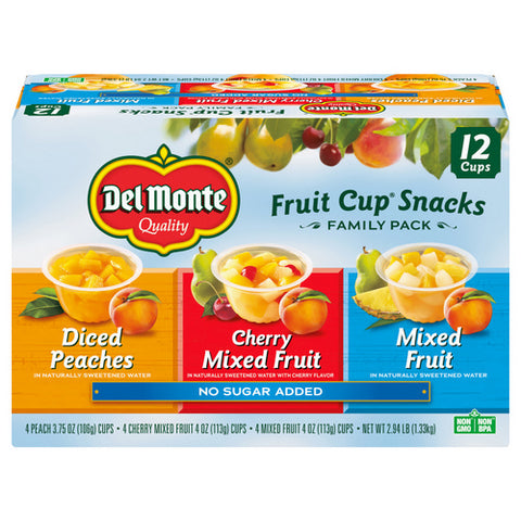 Del Monte, Foods Fruit Cup Snacks Family, 47 Oz