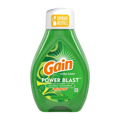 Gain, Dish Spray Dish Soap Original Scent Refill, 16Oz (Case Of 6)