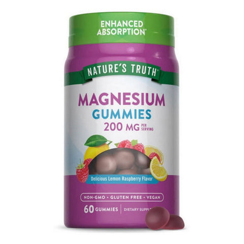 Magnesium Gummies Lemon Raspberry Flavor 60 Count by Nature's Truth