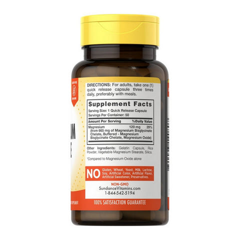 Sundance, Magnesium Glycinate, 665 Mg, 50 Caps