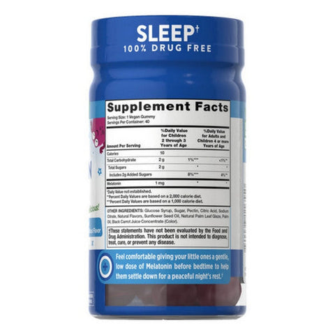 Nature's Truth, Just 4 Kidz Sleep Melatonin Gummies Natural Cherrylicious, 40 Count
