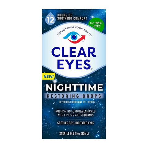 Nighttime Restoring Eyes Drops 0.5 Oz by Clear Eyes