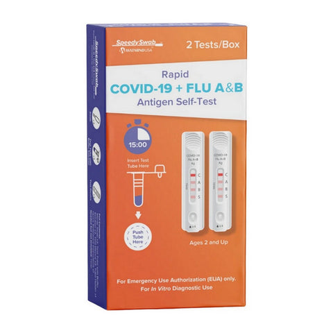 Speedy Swab Rapid COVID-19 + Flu A&B Antigen Self-Test 1 Count by Watmind USA