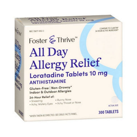 Allergy Relief Loratadine 300 Tabs by Foster And Thrive