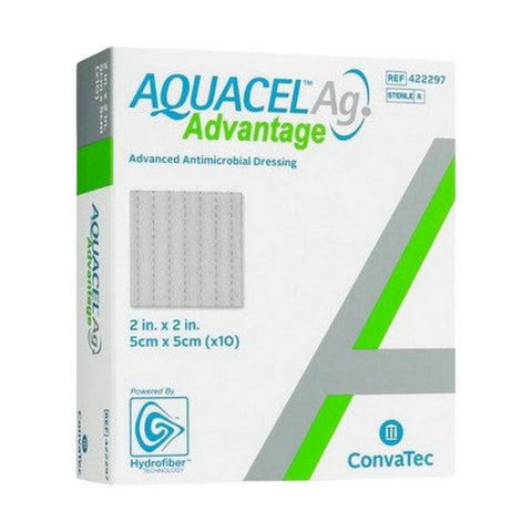 Aquacel Advantage Silver Dressing 2 X 2 Inch Box Of 10 by Convatec