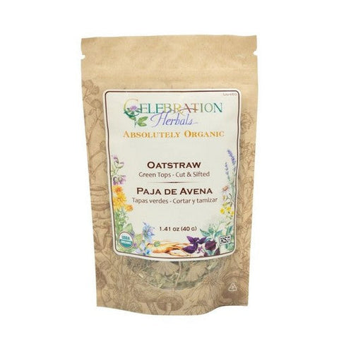 Celebration Herbals, Organic Oatstraw Green Tops Cut And Shifted, 8 Oz Celebration Herbals