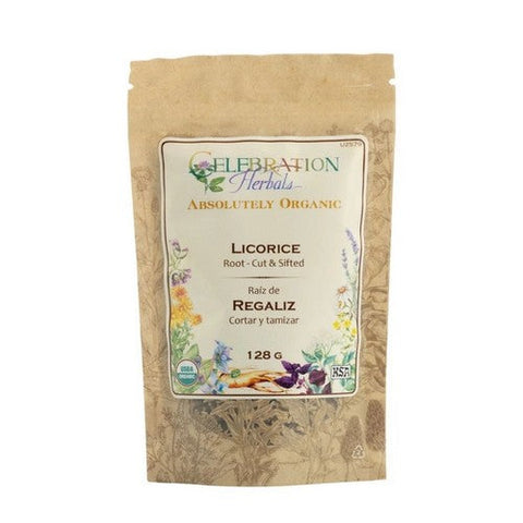 Celebration Herbals, Organic Licorice Root Cut And Shifted, 128 Grams Celebration Herbals